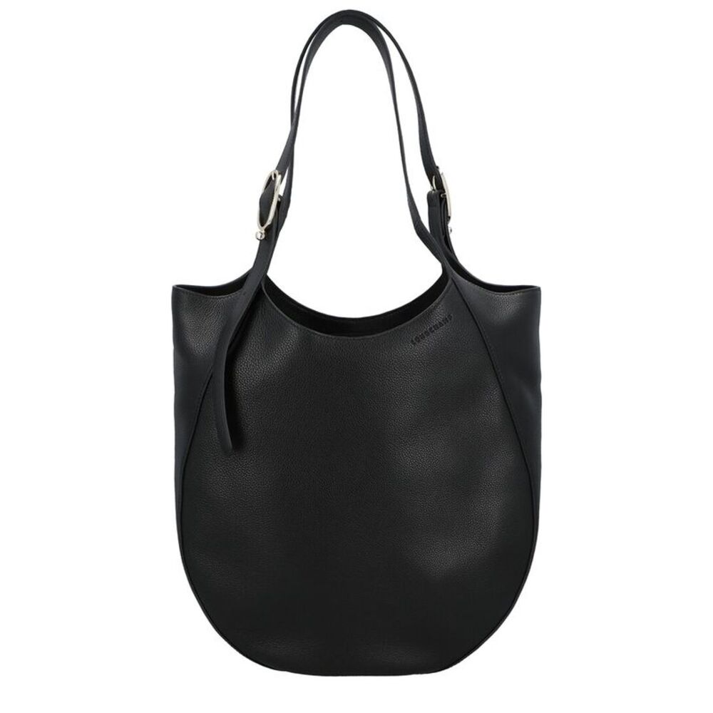 Longchamp Le Foulonné Extra Large Leather Tote, Black